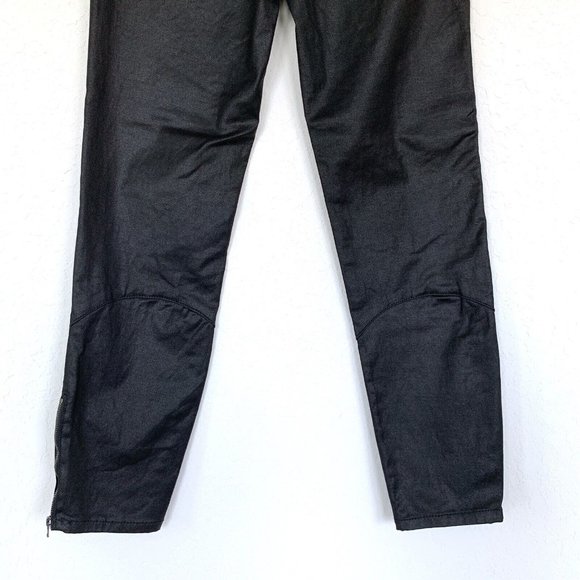 New York & Company Jeans Black Coated Skinny Ankle Zip Leggings - Picture 9 of 9